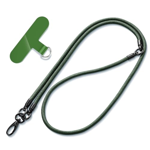 Phone Lanyard, Anti Theft Phone Straps 3-in-1 - Crossbody Strap, Neck Holder & Wrist Lanyard, Detachable Universal Cellphone Strap with 1 Tap, Durable Hook-Green - color: 3 in 1 Strap-green