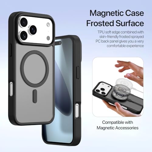 for iPhone 17 Pro Wallet Case, Detachable Magnetic Phone Case | Compatible with Magsafe, RFID Blocking, PU Leather Flip Folio Case, Wrist Strap Wallet Case, Zipper Coin Pocket - color: Black, size: iPhone 17 Pro