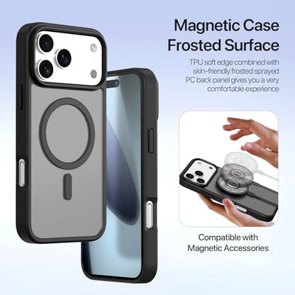 for iPhone 17 Pro Wallet Case, Detachable Magnetic Phone Case | Compatible with Magsafe, RFID Blocking, PU Leather Flip Folio Case, Wrist Strap Wallet Case, Zipper Coin Pocket - color: Black, size: iPhone 17 Pro