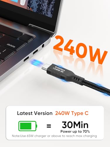 USB 4 Cable,USB C to C for SSD,MacBook Pro, iPhone17,Dock,Auto 3.3ft - color: 40G, size: 3.3FT-Straight