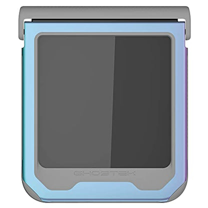Ghostek Atomic Slim Galaxy Z Flip 4 Case - Clear Back with Iridescent Aluminum Bumper, Shockproof & Dual-Layer Protective Phone Case, Phone Cover Designed for 2022 Samsung Z Flip 4 (6.7") (Prismatic) - color: Prismatic, size: Galaxy Z Flip 4