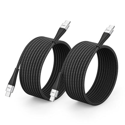Extra Long USB C Cable 15FT, 2Pack 100W USBC to USBC Cable Fast Charging - color: Black, size: 15 FT - 2 Pack, style: USB C to USB C
