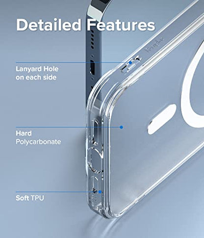Ringke for iPhone 13 Pro Case [Fusion Magnetic Matte Clear] | Compatible with MagSafe, Oil & Dirt Resistant, Anti-Fingerprint Technology Prevents Oily Smudges, Feels Velvety Soft - size: iPhone 13 Pro