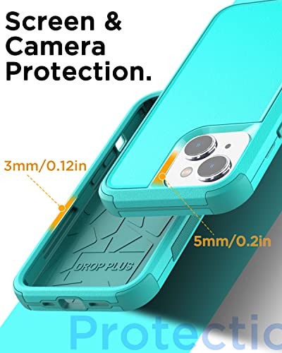 AICase Rugged Case for iPhone 13,Heavy Duty 3-Layer Pocket-Friendly Durable Military Grade Protection Shockproof/Drop Proof Protective Cover for iPhone 13 6.1 inch_3 Mint - color: Mint