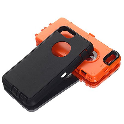 AICase iPhone 6 Case, iPhone 6S Case [Heavy Duty] Built-in Screen Protector Tough 3 in 1 Rugged Shorkproof Cover for Apple iPhone 6/6S (Black/Red with Belt Clip) - color: Black/Red with Belt Clip