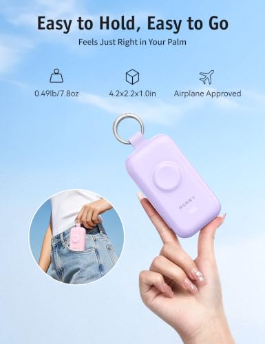 RORRY CharmGo Pro 45W Portable Charger Power Bank 10000mAh Battery Pack - color: Lilac Breeze