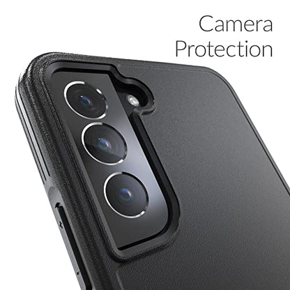 Crave for Galaxy S22 Plus Case, Shockproof Protection Dual Layer Case for Samsung Galaxy S22 Plus (6.6 inch) - Black - color: Black
