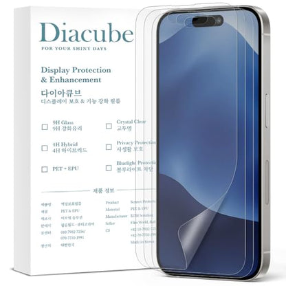 3-Pack Anti Glare Matte Screen Protector for iPhone 16 Pro, Break-Resistant PET EPU Film, Anti Fingerprint, Silky Touch, Dust Free & Easy Installation with Alignment Jig - size: iPhone 16 Pro