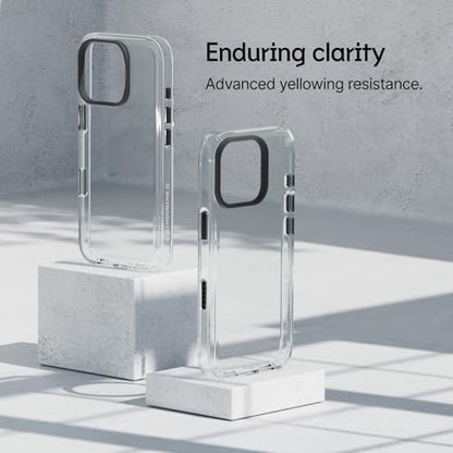 RhinoShield Clear Phone Case for iPhone 16 Plus | Anti-Yellowing, Transparent, High Clarity, Shockproof, Military Grade Drop Protection - color: Arcadia, size: iPhone 16 Plus - Camera Button