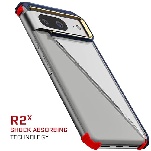 Ghostek Covert Google Pixel 8 Case - Clear Hard Back, Silicone Bumper, Compatible with Wireless Charging, Slim Shockproof Phone Cover (6.2 Inch, Blue) - color: Blue [Limited Edition], size: Pixel 8