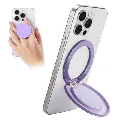 Grippopso for MagSafe Phone Grip, Magnetic Phone Grip Holder Phone Stand - color: Purple