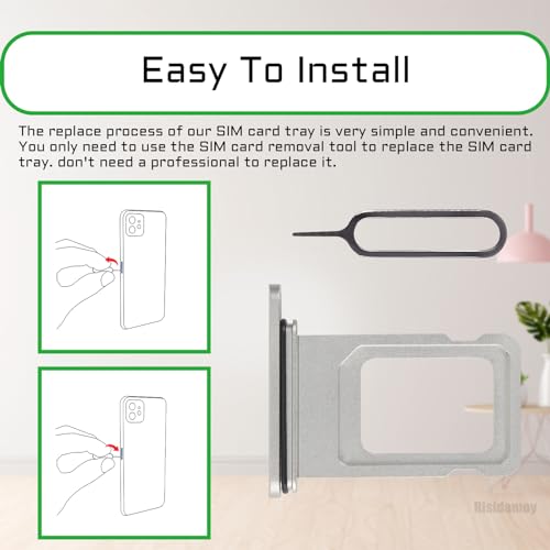 for iPhone 11 Silver Single SIM Card Tray Slot Replacement