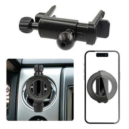Car Magnetic Phone Holder Mount for Ford Mustang 2005-2023，F-150 2004-2014，F-250 2008-2016，F-350 2008-2016，Expedition 2003-2017 Circle Air Vent Accessories Cellphone Screen Stand Cradle Mobile