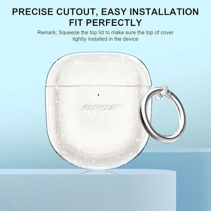 Aircawin for Bose QuietComfort Earbuds II/QuietComfort Ultra 1/2 Case Clear - color: Clear Glitter
