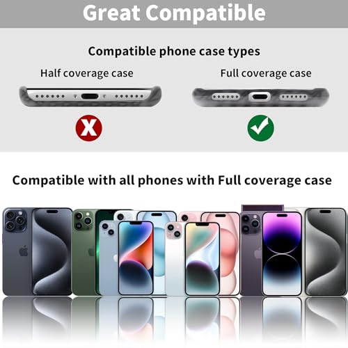TACOMEGE Silicone Ring Phone Lanyard, Translucent - color: Translucent