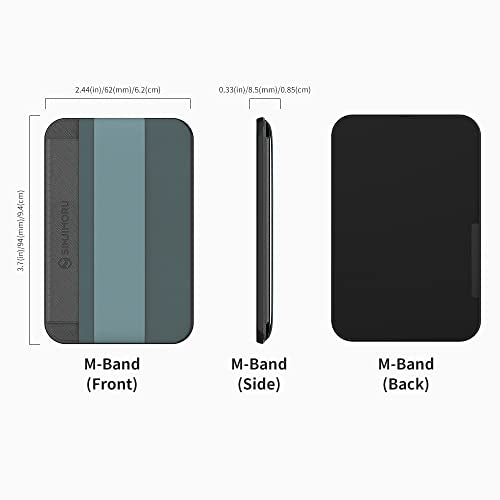 Sinjimoru Magnetic Wallet with Soft Wool Band Grip for MagSafe, Blue Grey - color: Blue Grey