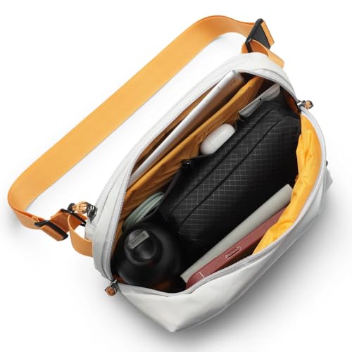 Allett Daily Sling Bag for Men & Women, Water-Resistant Nylon Crossbody - color: Lunar Ash