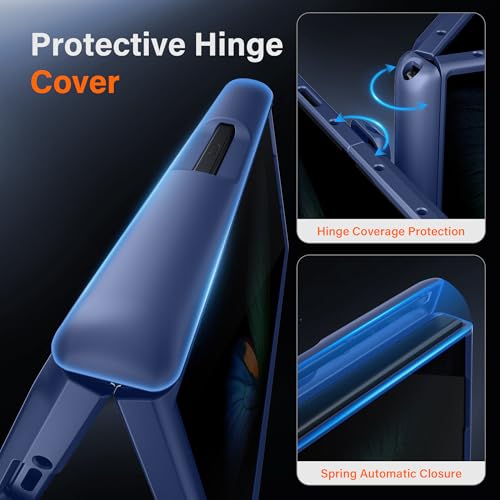 MOBOSI for Z Fold 6 Case with Privacy Screen Protector, Blue - color: Blue