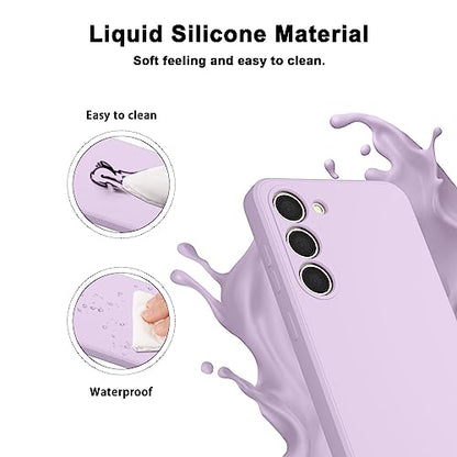 Vanjua Case for Samsung Galaxy S23 (Only), Stylish Liquid Silicone Slim Full-Body Protective Cover Compatible with Samsung Galaxy S23 5G 6.1 Inch Phone Case (Violet) - color: Violet