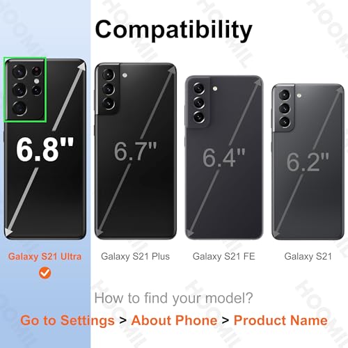 HOOMIL Case for Samsung Galaxy S21 Ultra 6.8-Inch, Non-Yellowing, Drop Protection, Anti-Scratch Transparent Hard Back Phone Cover - Crystal Clear - color: Clear, size: Samsung Galaxy S21 Ultra