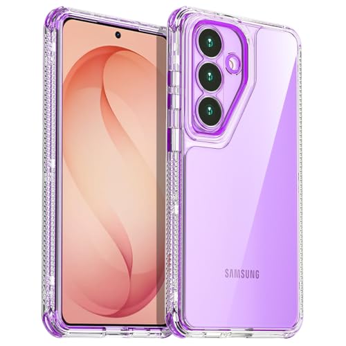 AICase for Samsung Galaxy S26 Plus Case Clear,Heavy Duty Durable 3-Layer Crystal Transparent [Not Yellowing][Military Grade Drop Protection] Shockproof/DropProof Protective for S26 Plus 6.7" 2025_5 - color: Purple, size: Samsung Galaxy S26 Plus