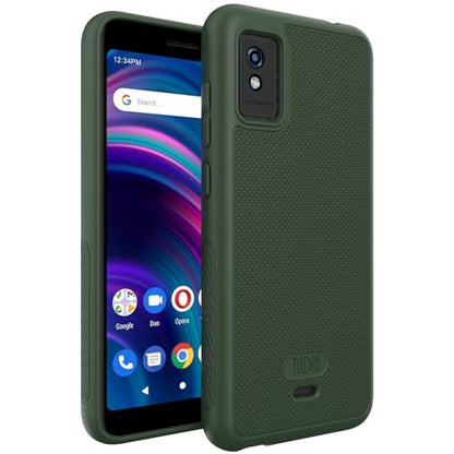 TUDIA LinnGrip Compatible with BLU Studio Mini (2023) Phone Case, [Enhanced Grip] Ultra Slim Fit Shockproof Matte TPU Soft Protective Phone Case Cover (Pine Green) - color: Pine Green