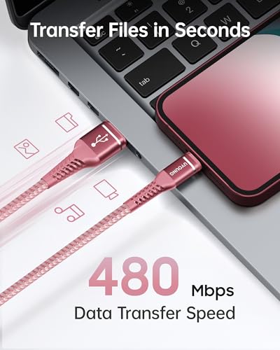 USB to Lightning Cable [Apple MFi Certified] iPhone Charger Long 10FT 3Pack - color: Pink, size: 10FT, style: USB A to Lightning