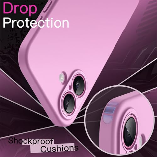 JETech Slim Case for iPhone 16, Pink | Camera Lens Protection, Soft TPU Design, Matte Finish, Shockproof Protection - color: Pink, size: iPhone 16