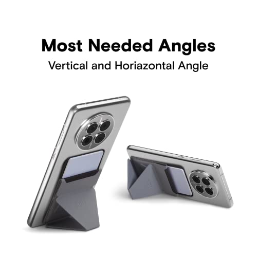 MOFT Adhesive Card Holder for Android, iPhone and Most Smartphones, 2 Viewing Angles, Slim Phone Stand (Cool Gray) - color: Cool Gray