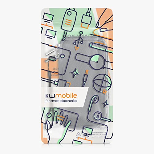 kwmobile Universal Phone Pouch Size XL - 6.7/6.8" - Neoprene Smartphone Pouch with Zip - Water-Repellent Mobile Phone Case - Sleeve in Stone Dust - color: Stone Dust, size: XL - 6.7/6.8"