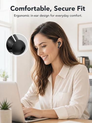 MINISO MS128 ANC Bluetooth 6.0 in-Ear Earbuds Touch Screen Charging Case - color: Black