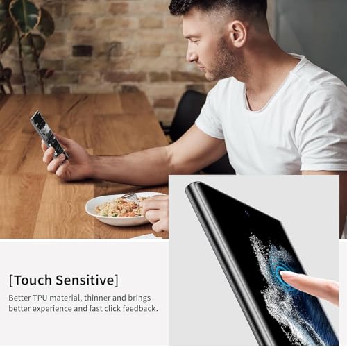 3 Pack Screen Protector Compatible for Samsung Galaxy S22 Ultra 6.8 Inch, HD Flexible Soft TPU Hydrogel Film for Samsung Galaxy S22 Ultra 5G - Support Fingerprint Unlock, High Sensitivity - size: Samsung Galaxy S22 Ultra