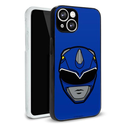 Power Rangers Blue Ranger Helmet Protective Slim Fit Plastic Bumper Case - color: iPhone 15 (Fits 6.12 Inch Display)