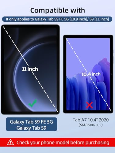 2 Pack Paperfeel Screen Protector for Samsung galaxy Tab S9 FE 5g (10.9 inch)/galaxy Tab S9 (11 inch),Matte PET Film for galaxy Tab S8/ S7 (11 inch), Anti-glare,Write and Draw Like on Paper - size: S9 FE [10.9 inch]/S9 [11 inch]