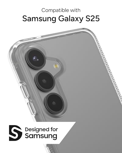ZAGG Crystal Palace Samsung Galaxy S25 Case with Kickstand - Crystal Clear, 13ft Drop Protection, Anti-Yellowing, Graphene Reinforced, Wireless Charging Compatible, Anti-Scratch - size: Samsung Galaxy S25, style: Without Snap