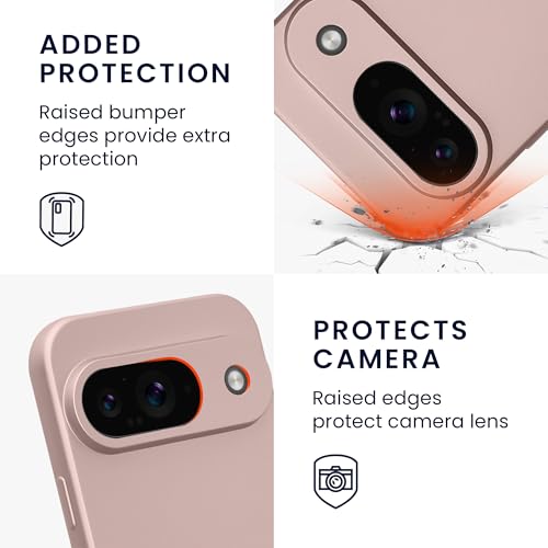 kwmobile Case Compatible with Google Pixel 9 Case -Soft TPU Back Phone Cover - with Metallic Look - Metallic Arctic Berry - color: Metallic Arctic Berry, size: Pixel 9