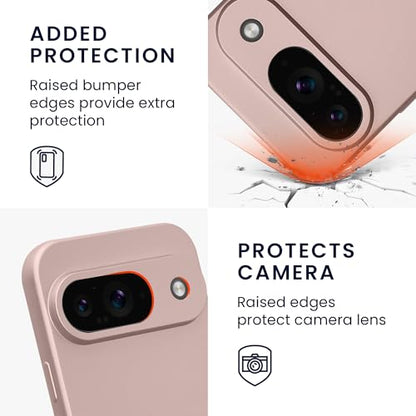 kwmobile Case Compatible with Google Pixel 9 Case -Soft TPU Back Phone Cover - with Metallic Look - Metallic Arctic Berry - color: Metallic Arctic Berry, size: Pixel 9