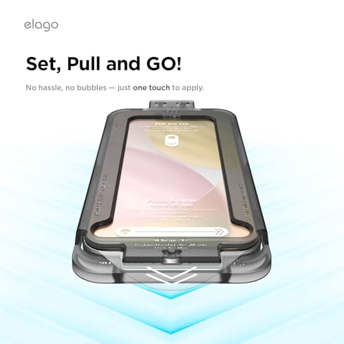 elago Tempered Glass Screen Protector for iPhone 17 Clear | Case Friendly, 9H Surface Hardness, Anti-Fingerprint, Shatter-Proof, Scratch Protection, Bubble-Free - size: iPhone 17