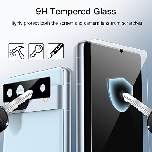 JETech Screen Protector for Google Pixel 7a, 2+2 Pack - size: Pixel 7a