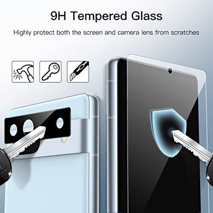 JETech Screen Protector for Google Pixel 7a, 2+2 Pack - size: Pixel 7a