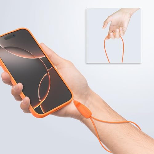 E-Tree 2 Pack Multi-Purpose Wrist Lanyard Hand Strap for Cell Phone Case Camera Airpods Keys Keychain Keys USB Flash Drive - color: Grey & Orange
