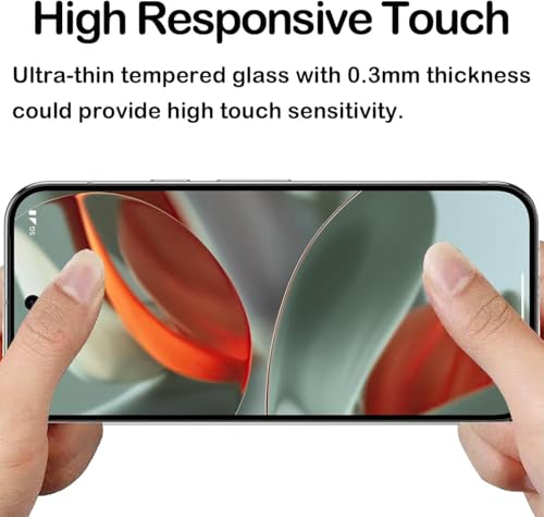 CJY For Google Pixel 9 Pro XL Privacy Screen Protector, 2+2 Pack Tempered Glass with Camera Lens Protector, 3D Curved HD Clear, Case Friendly, 9H Scratch Resistant, Fingerprint Unlock Compatible - color: Google Pixel 9 Pro XL Privacy