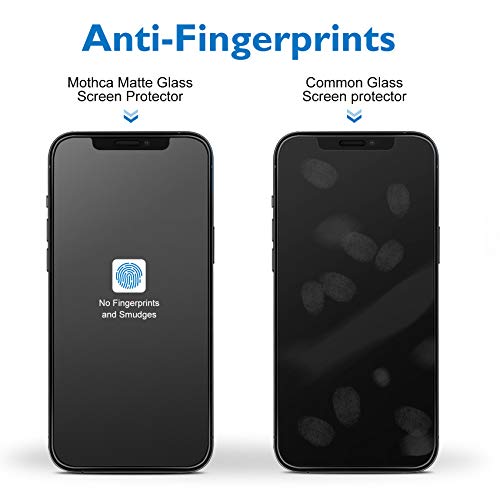 Mothca Matte Glass Screen Protector for iPhone 12 Pro Max 6.7-Inch 2020, Anti-Glare & Anti-Fingerprint, Full Coverage 9H Hardness Tempered Glass Film - size: iPhone 12 Pro Max-6.7 Inch
