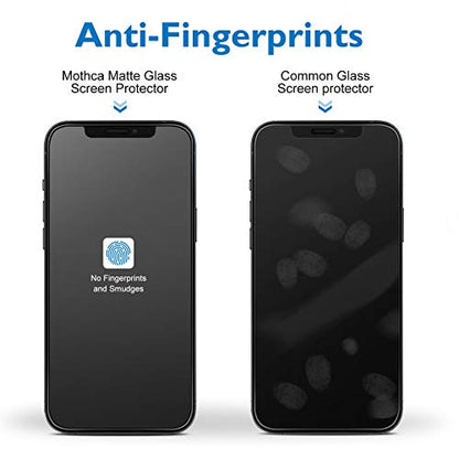 Mothca Matte Glass Screen Protector for iPhone 12 Pro Max 6.7-Inch 2020, Anti-Glare & Anti-Fingerprint, Full Coverage 9H Hardness Tempered Glass Film - size: iPhone 12 Pro Max-6.7 Inch
