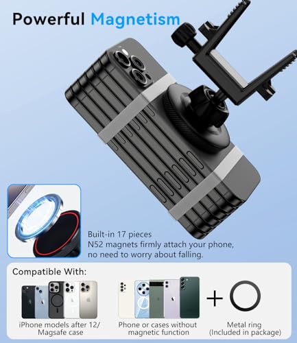 Compatible with Magsafe Car Mount for Mercedes Benz A/B/C/E/G/GLA/GLK Round Air Vent, Strong Magnetic Phone Holder for iPhone 17 16 15 14 13 12 Pro Max Plus Mini