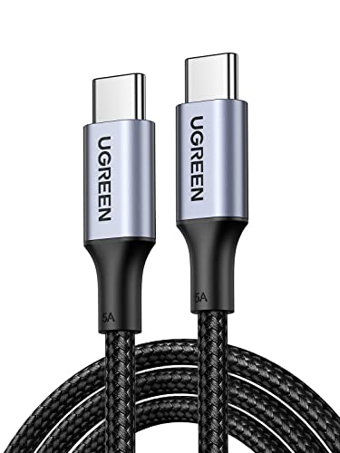 UGREEN 100W USB C to USB C Cable, Fast Charging Cable, 2-Pack, 10ft, Black - size: 10FT