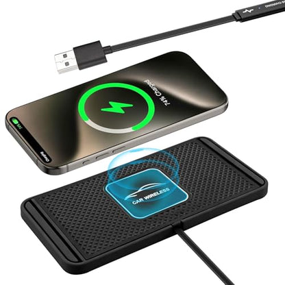 ZPSHYD Wireless Charging Pad for Car Phone Charger Non Slip Fast Charging Pad Compatible with Android iOS Qi Devices (USB Port 30cm Cable) - color: USB Port 30cm Cable