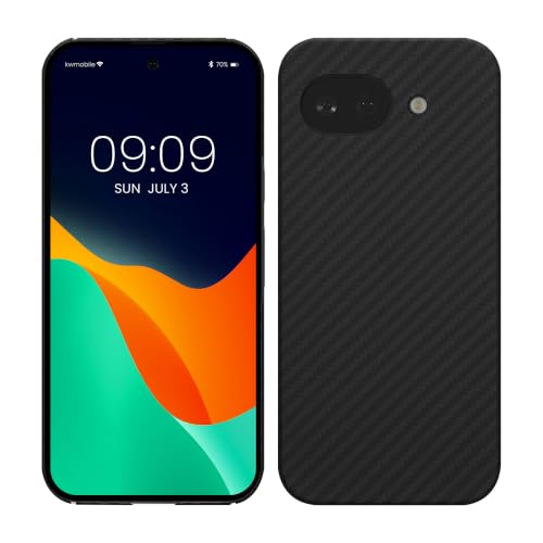kalibri Aramid Fiber Case Compatible with Google Pixel 10a - Case Super Slim Strong Protective Phone Cover - Black Matte - size: Pixel 10a
