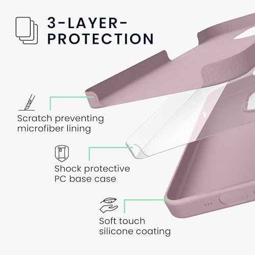 kwmobile Case Compatible with Apple iPhone 16 Pro Case - TPU Silicone Phone Cover with Soft Finish - Mauve - color: mauve, size: iPhone 16 Pro