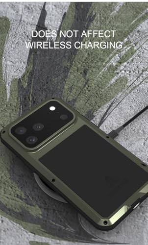 LOVE MEI for iPhone 17 Pro Max (6.9) Metal Case, Heavy Duty Metal Military Grade Shockproof Dustproof Full Body Case with Built in Tempered Glass Screen Protector for iPhone 17 Pro Max (Silver) - color: Silver